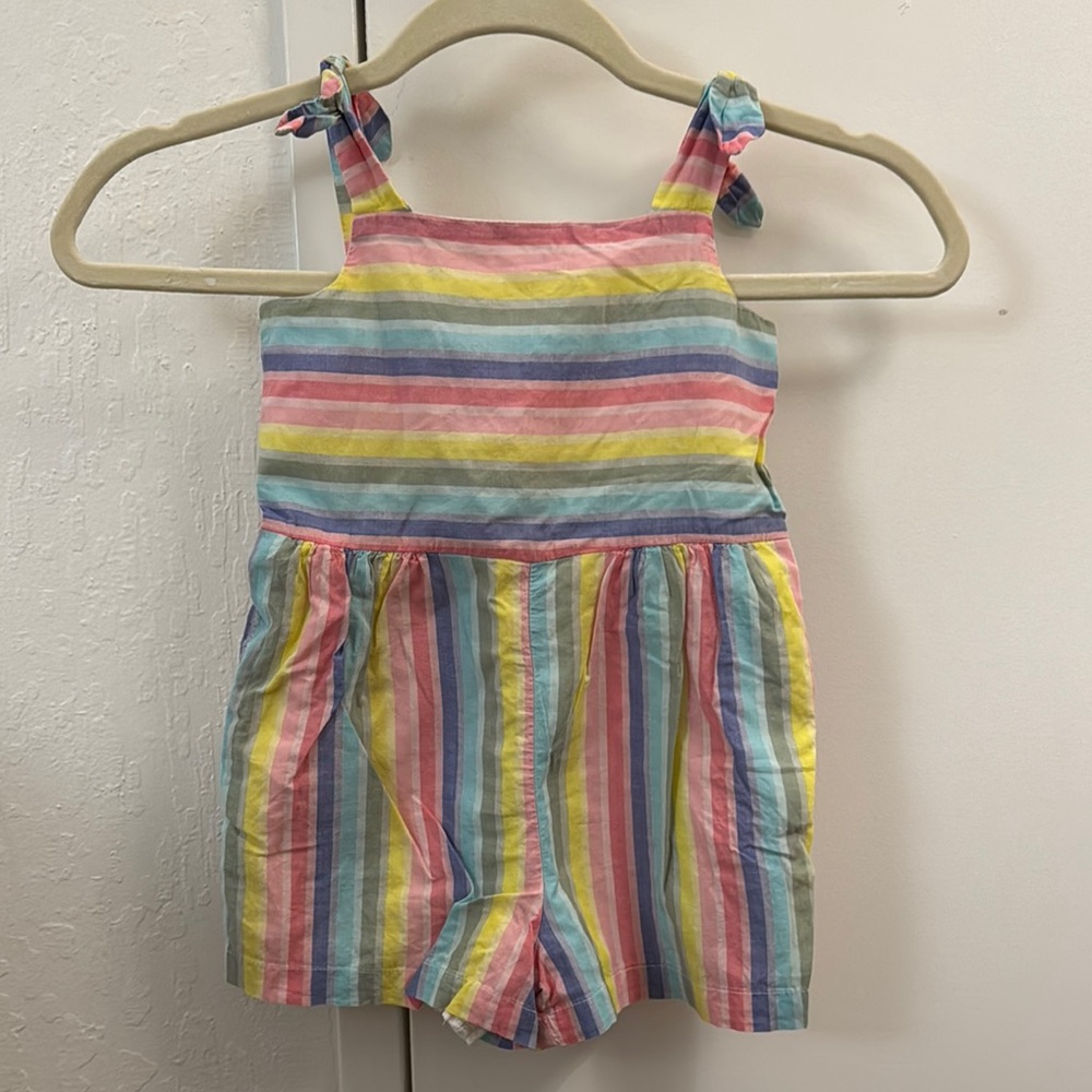GAP Pink and Blue Jumpsuit Playful Stripes